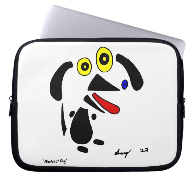 Abstrakt Hund Laptop sleeve (Framsidan)