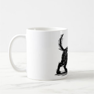 Abstrakt Hund Linje Konst Minimalistisk Klotter H Kaffemugg