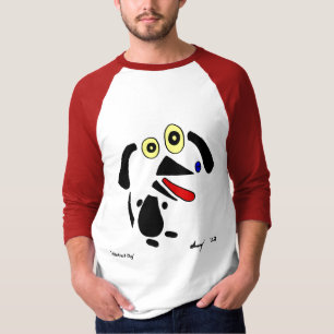 Abstrakt Hund Manar Raglan T-Shirt