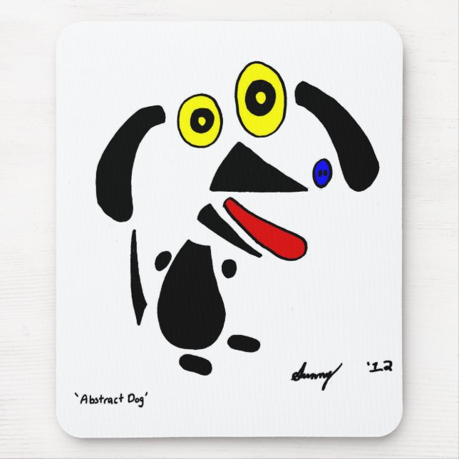 Abstrakt Hund Mousepad Musmatta (Framsidan)