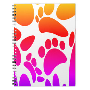 Abstrakt Hund Pawprint Anteckningsbok