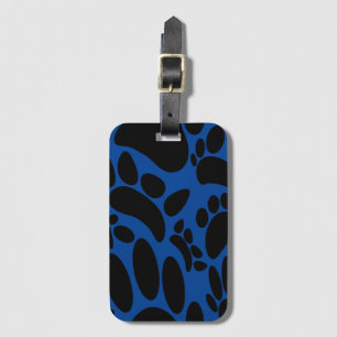 Abstrakt Hund Pawprint Blue Bagagebricka