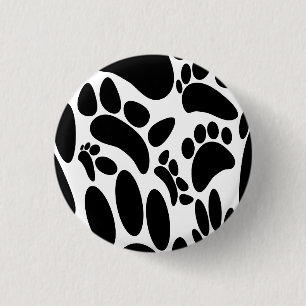 Abstrakt Hund Pawprint Knapp