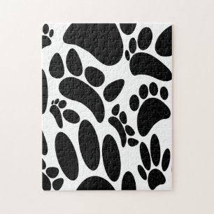 Abstrakt Hund Pawprint Pussel