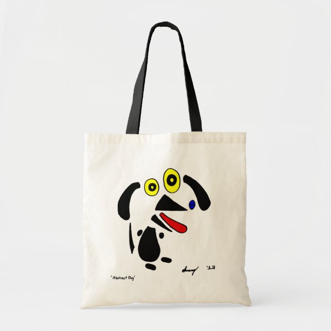 Abstrakt Hund Tote Bag Tygkasse (Framsidan)