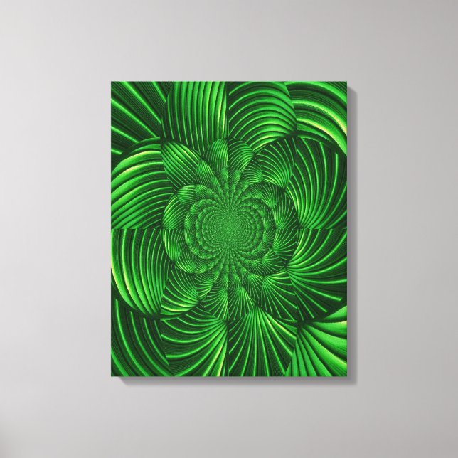 Abstrakt Hypnotic Handflatan Wrapped Canvas (Framsida)