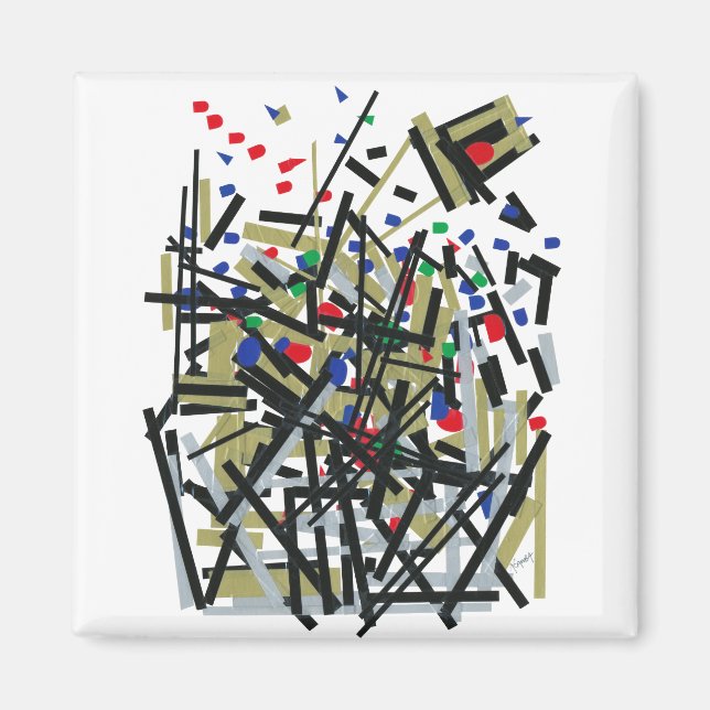 Abstrakt i band och blanketter 1 magnet (Framsidan)