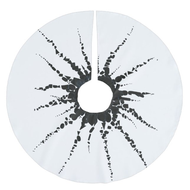 Abstrakt i band och blanketter 3 julgransmatta borstad polyester (Framsidan)