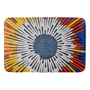 Abstrakt i band - Starburst Badrumsmatta