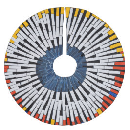 Abstrakt i band - Starburst Julgransmatta Borstad Polyester