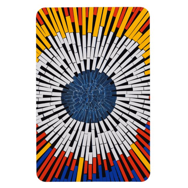 Abstrakt i band - Starburst Magnet (Vertikal)