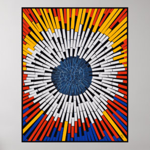 Abstrakt i band - Starburst Poster
