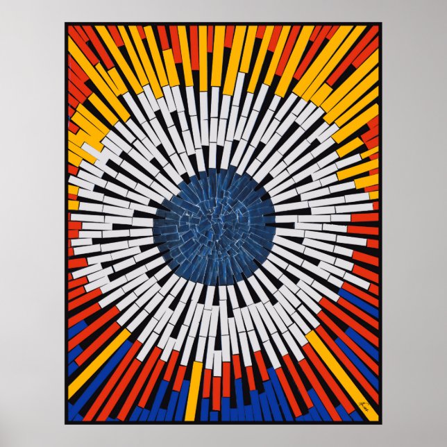 Abstrakt i band - Starburst Poster (Framsidan)