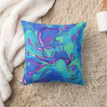 Abstrakt i blåsor, Gröntar och Lila