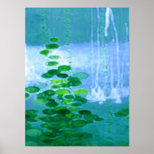 Abstrakt i blått och Grönt Poster (Framsidan)