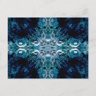 Abstrakt i Blue and Teal. Lite mjuk kant. Vykort