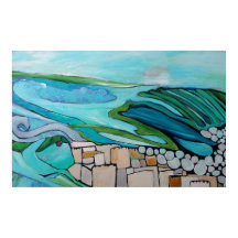 Abstrakt i byn i havet