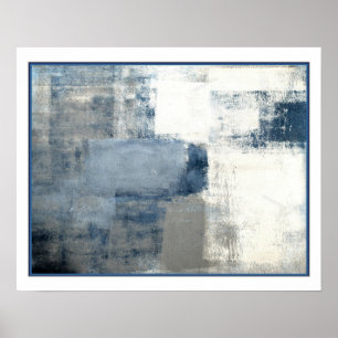 "Abstrakt i Denim" 16x20-tryck Poster