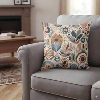 Abstrakt i färg på bohemianer kudde