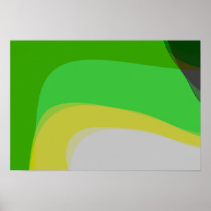 Abstrakt i grönt och gult 1004 poster