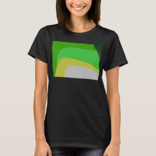 Abstrakt i grönt och gult 1004 t shirt