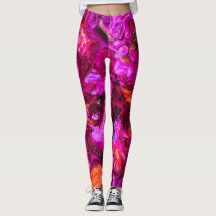 Abstrakt i Lila Orangar och Gröntar