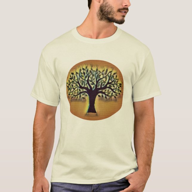 ABSTRAKT i LIVETS TRÄD T Shirt (Framsida)
