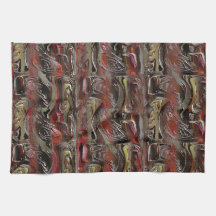 Abstrakt i mahogny och mörk röd