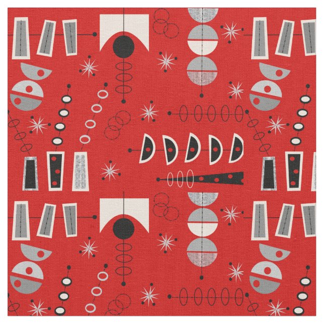 Abstrakt i mitten av århundradet i Red Tyg (Närbild)