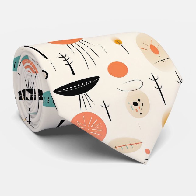 Abstrakt i mitten av århundradet slips (Rullad)