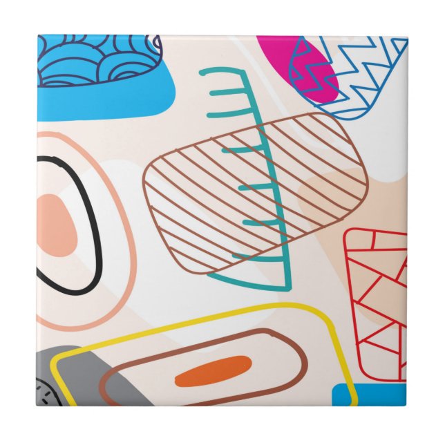 Abstrakt i pastel färg kakelplatta (Framsidan)