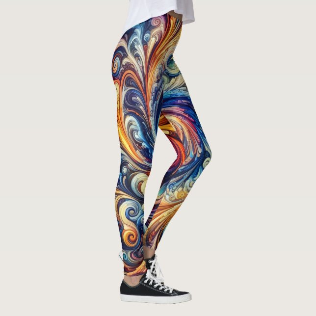 ABSTRAKT  i RÖRELSE Leggings (Höger)