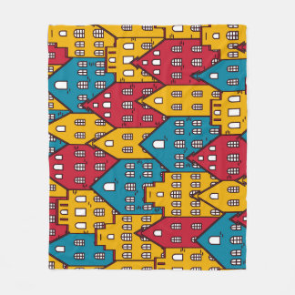 Abstrakt i städerna: vintage mönster fleecefilt