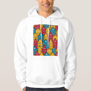 Abstrakt i städerna: vintage mönster hoodie