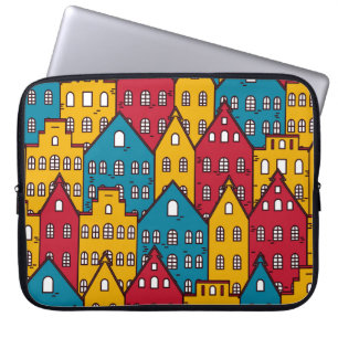 Abstrakt i städerna: vintage mönster laptop fodral