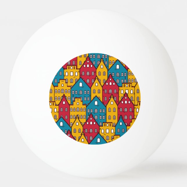 Abstrakt i städerna: vintage mönster pingisboll (Framsidan)
