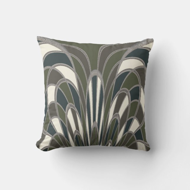 Abstrakt i svamprum - Art Deco - Moss Kudde (Framsida)