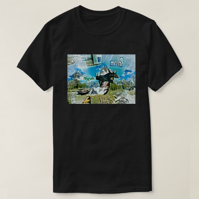 abstrakt i topprim, fantasi, v2 t shirt (Design framsida)