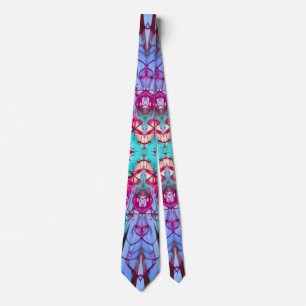 Abstrakt i turkos och Magenta Slips
