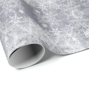 Abstrakt Ice Grått Winter Mönster, Presentpapper