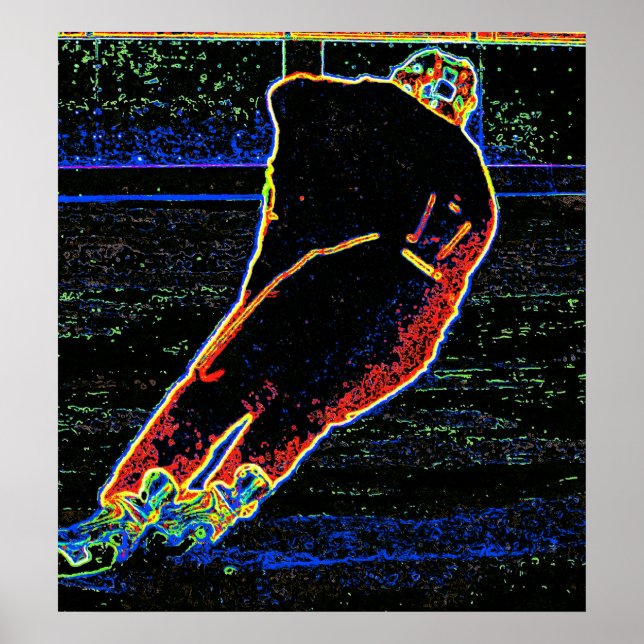 Abstrakt Ice Hockey Player Poster (Framsidan)