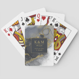 Abstrakt-ID988 för moody Bläck-kol-Guld Casinokort