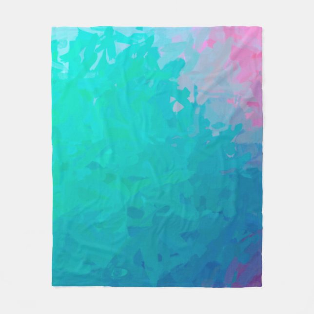 Abstrakt illustration av grönt Impressionist Impas Fleecefilt (Framsidan)