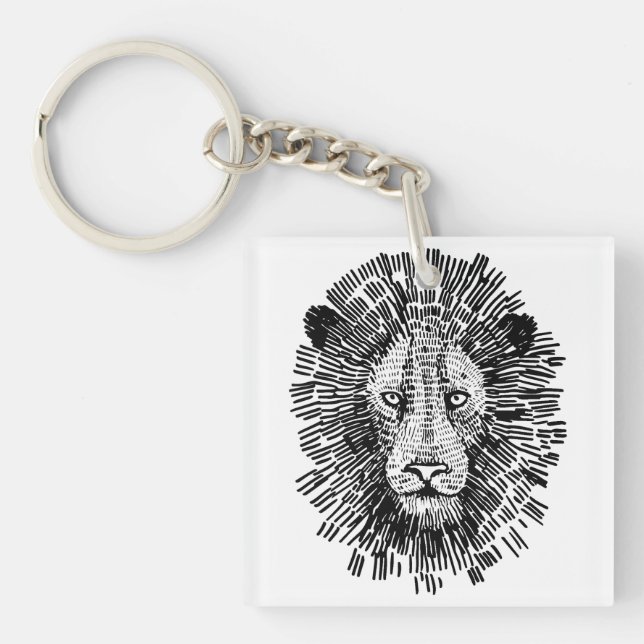 Abstrakt illustration av modigt lejonansikte (Framsidan)