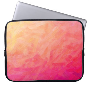 Abstrakt illustration av rosa, gult Bristle Brus Laptop Fodral