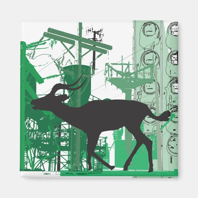 Abstrakt Impala Magnet (Framsidan)