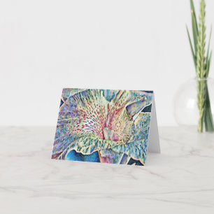 Abstrakt Impressionist Flower Note-kort Kort