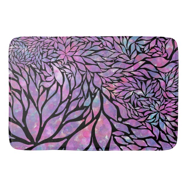 Abstrakt impressionist löv badrumsmatta (Framsidan)