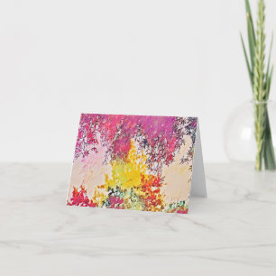 Abstrakt Impressionist Träd Art Note Card Kort