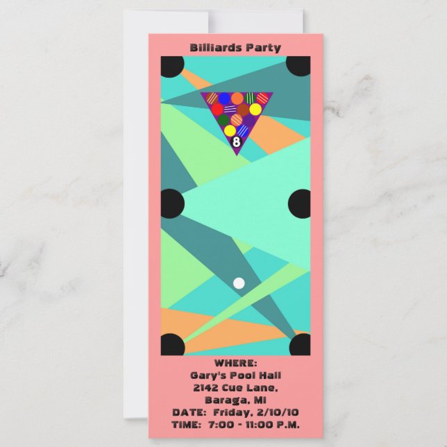Abstrakt INBJUDAN för PARTY för bord för (Framsida)